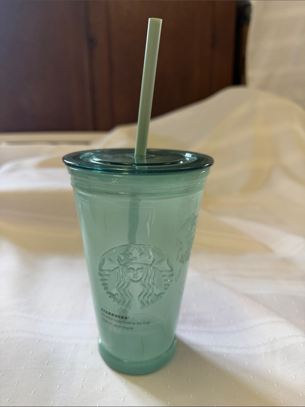 Starbucks Translucent Mint Green Reusable Tumbler with Straw - GLASS